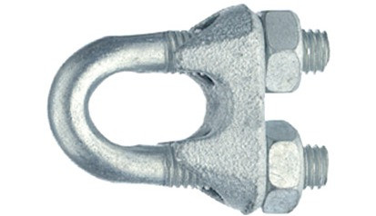 Seilklemmen 1/4 Zoll = 6,5 mm ähnlich DIN 741 Stahl verzinkt