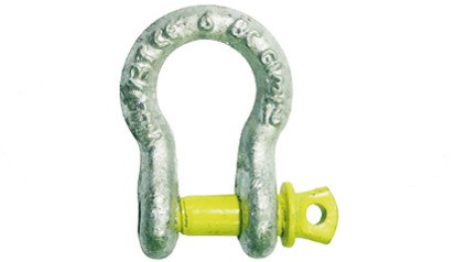 Schäkel, hochfest, geschweift, feuerverzinkt, 16 mm, 2 Tonnen