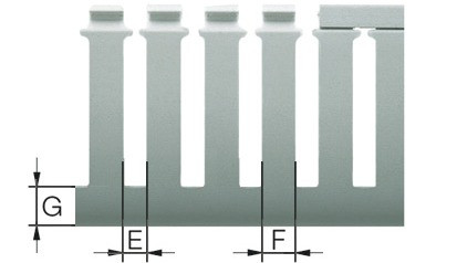 Verdrahtungskanal T1-F - 25 X 80 - grau - 1 Stk = 2 m