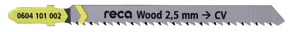 RECA Stichsägeblatt Wood 2,5 mm mit negativer Verzahnung 75/100 mm