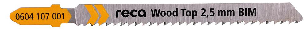 RECA Stichsägeblatt Wood Top 2,5 mm für saubere, gerade Schnitte 75/100 mm
