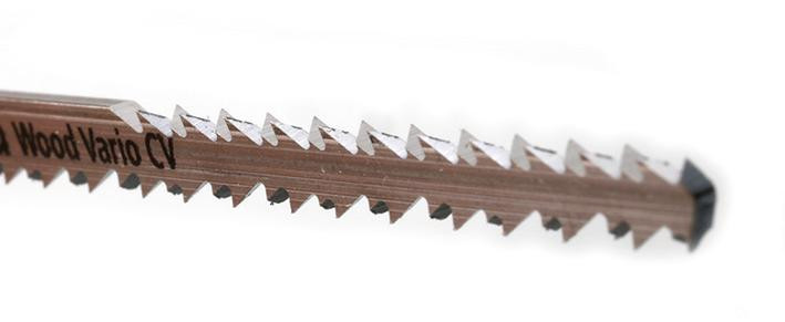 RECA Stichsägeblatt Wood Vario 2,2 - 3,2 mm für sehr schnelle Kurvenschnitte mit engsten Radien 115/145 mm