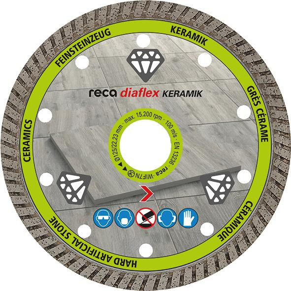 RECA Diaflex-Diamanttrennscheibe für Spezial Keramik Ø 230 mm, Bohrung 22,23 mm