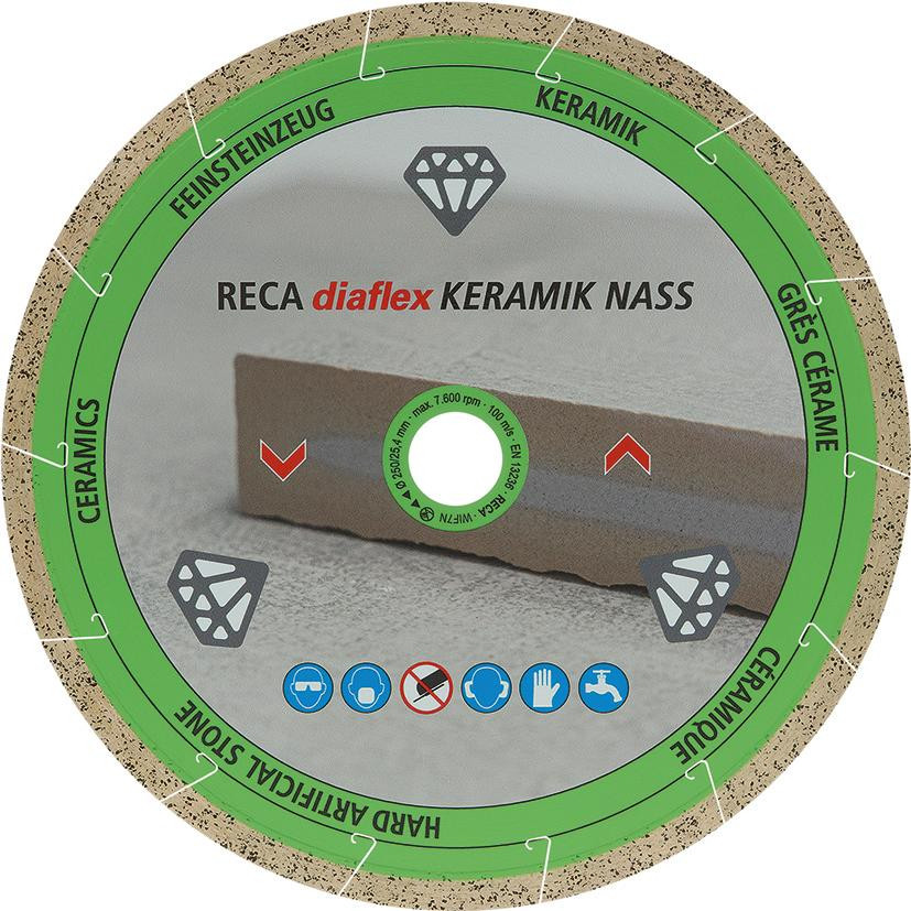 RECA diaflex Diamanttrennscheibe Spezial Keramik Nassschnitt 300mm