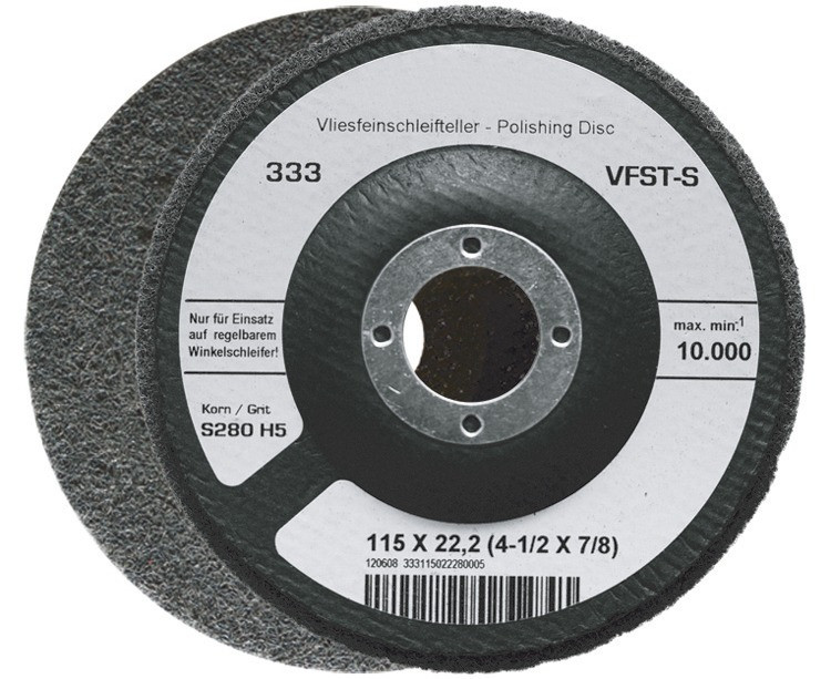 Vliesdisk Durchmesser 115 mm Bohrung Durchmesser 22,23 mm K600 superfein