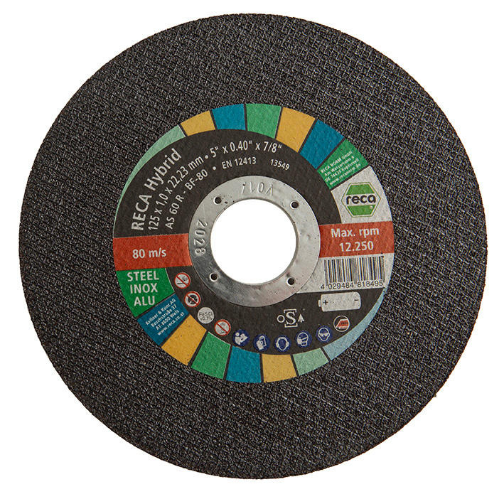 RECA Hybrid-Trennscheibe gerade Durchmesser 125 mm Stärke 1,0 mm Bohrung 22,23 mm