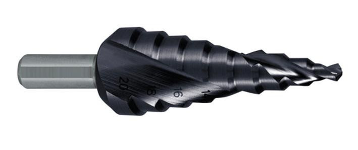 RECA Stufenbohrer HSS/TiAlN Größe 1 Ø 4 - 20 mm