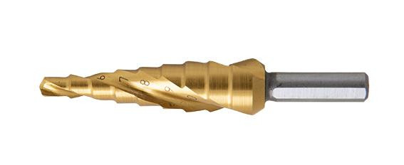 RECA Stufenbohrer HSS-TIN beschichtet Größe 0/9 4-12 mm