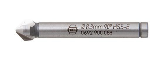 RECA Kegelsenker 3-Schneiden 90 Grad HSS Co5 8,3 mm