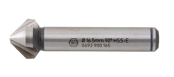 RECA Kegelsenker 3-Schneiden 90 Grad HSS Co5 16,5 mm