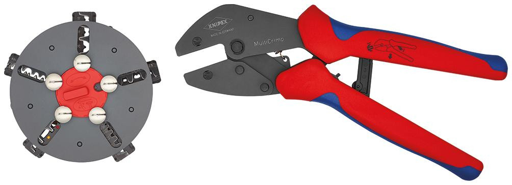 Multicrimpzange mit Wechselmagazin