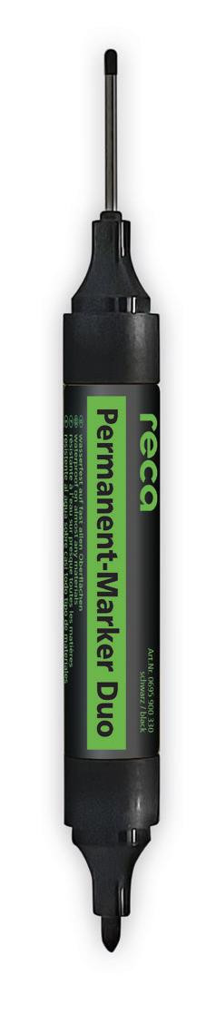 RECA PERMANENT MARKER DUO SCHWARZ