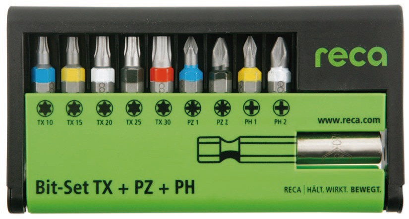 RECA Bit Satz TX PH PZ 10-teilig