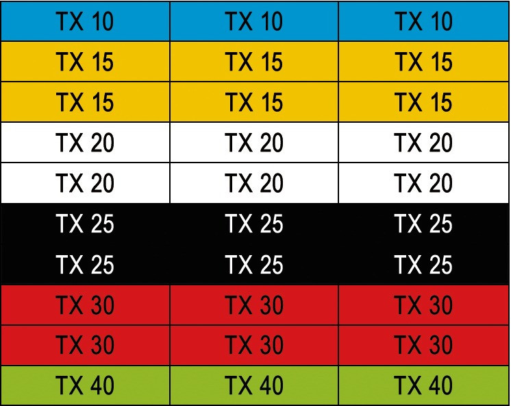 RECA Bit Satz TX 31-teilig