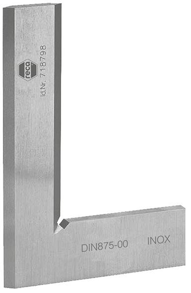 Haarwinkel DIN 875 Genauigkeit 00, rostfreier Stahl, Schenkellänge 100 x 70 mm