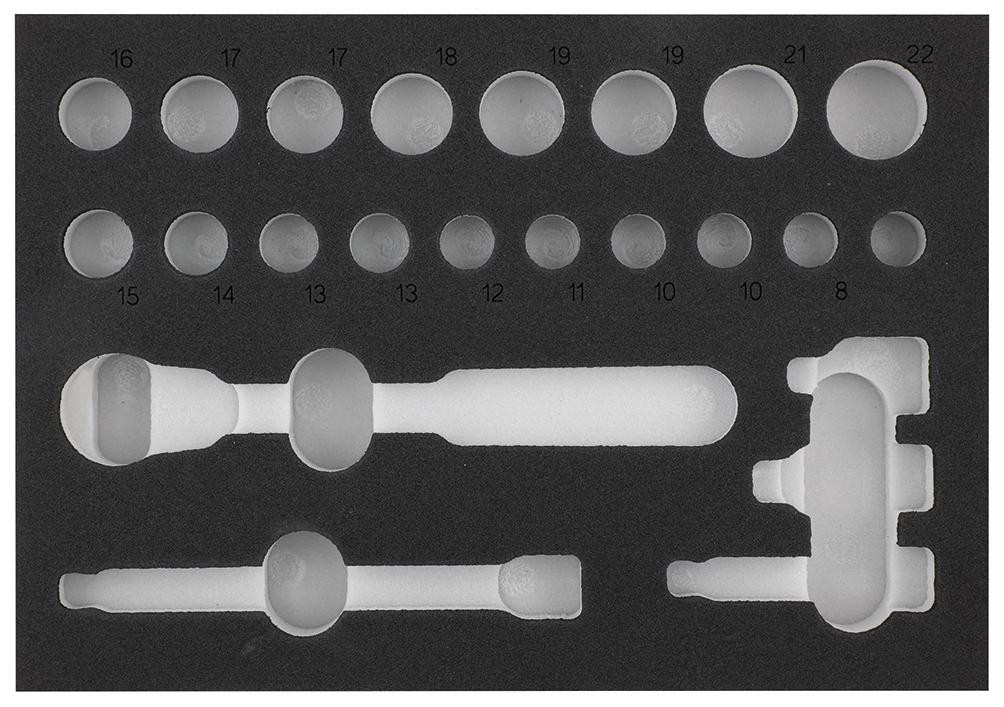RECA Inlett 1/4 mit Laserung Steckschlüssel-Satz 3/8" 23-teilig