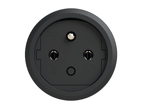 Kupplung Gummi mit Deckelband französisch /belgisch 250 Volt, 16A, IP54