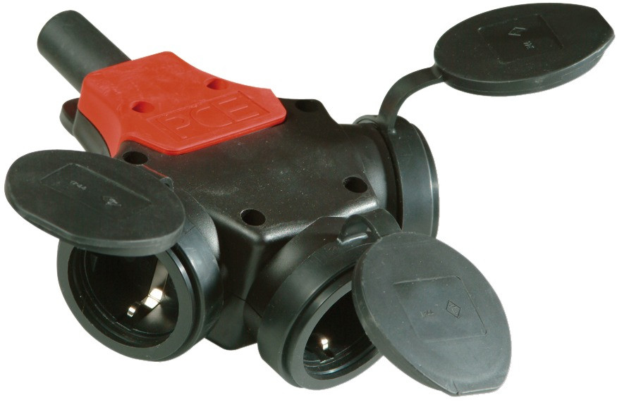 3-Wege-Kupplung französisch /belgisch Gummi 3P 250 Volt