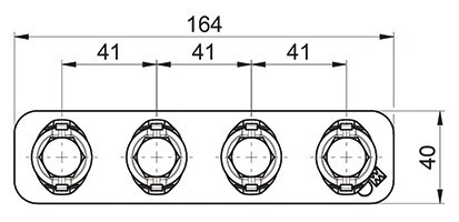 recamo Zahnschienen-Schienenverbinder - Stahl - verzinkt - vormontiert - Typ 41 - 164 mm