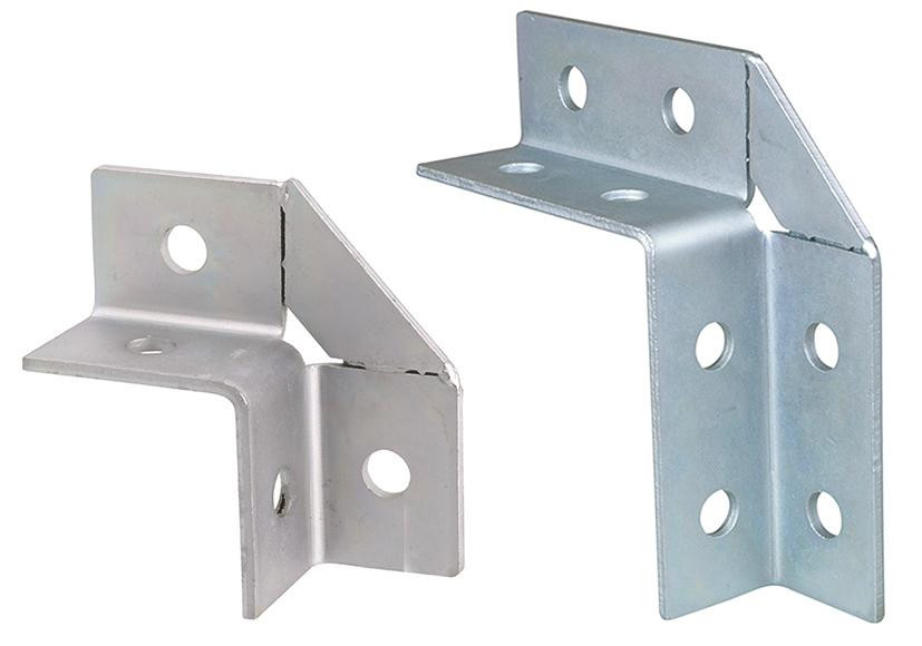 recamo Zahnschienen-Winkelverbinder - Stahl - verzinkt - Typ 41 - 90° 2D - 105 X 105