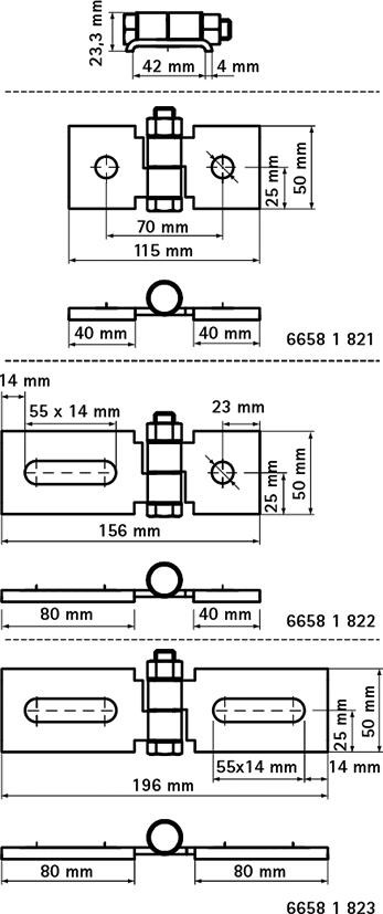 recamo Zahnschienen-Gelenkverbinder - Stahl - verzinkt - Typ 41 - 80 X 80