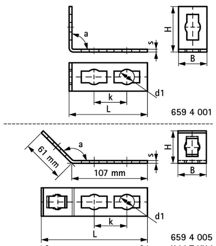 recamo-ZS-Push-Winkel - Stahl - verzinkt - Typ 41 - 135° - 150 X 46