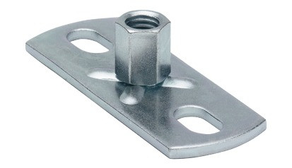 recamo Grundplatte - Stahl - verzinkt - 80 X 30 X 3 - M 10