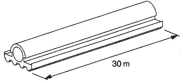 recamo Zahnschienen-Gummieinlage - EPDM - schwarz - Typ 41 - Rolle 30m