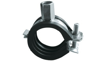 Gelenkrohrschelle - Stahl - verzinkt - EPDM-Einlage - M8/M10 - Spannbereich 74 - 80 - (2 1/2 Zoll)