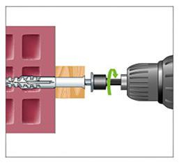 Multifunktionsrahmendübel MFR - Senkbunddübel mit Sechskantflanschschraube - Edelstahl A4 - 8 X 100