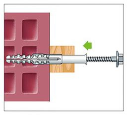 Multifunktionsrahmendübel MFR - Senkbunddübel mit Sechskantflanschschraube - Edelstahl A4 - 8 X 100