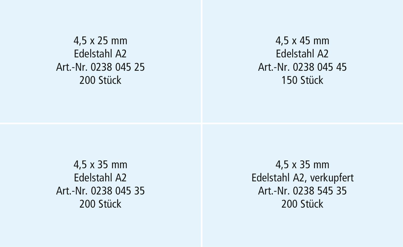 RECA Sortiment - Spenglerdichtschrauben - Edelstahl A2 - 750-teilig