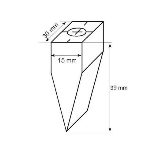 RECA Ersatz-Kohleanode 30° mit M10 Gewinde