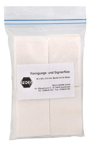 RECA Metaclean Signierfilz 38 x 60 x 2 mm (6 PAK = 100 ST)