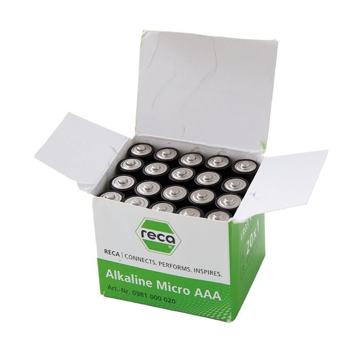 RECA Batterie Alkaline Typ AAA 20 Stück