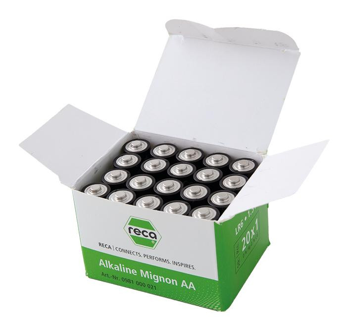 RECA Batterie Alkaline Typ AA 20 Stück