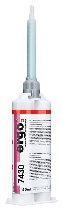 Ergo 7430 Zweikomponentiger Epoxidharzklebstoff 50 ml grau
