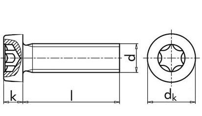 Zylinderschraube ISO 14580 - 08.8 - verzinkt blau - M3 X 6