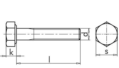 Sechskantschraube ISO 4014 - A4-70 - M20 X 130 - ADW7/2