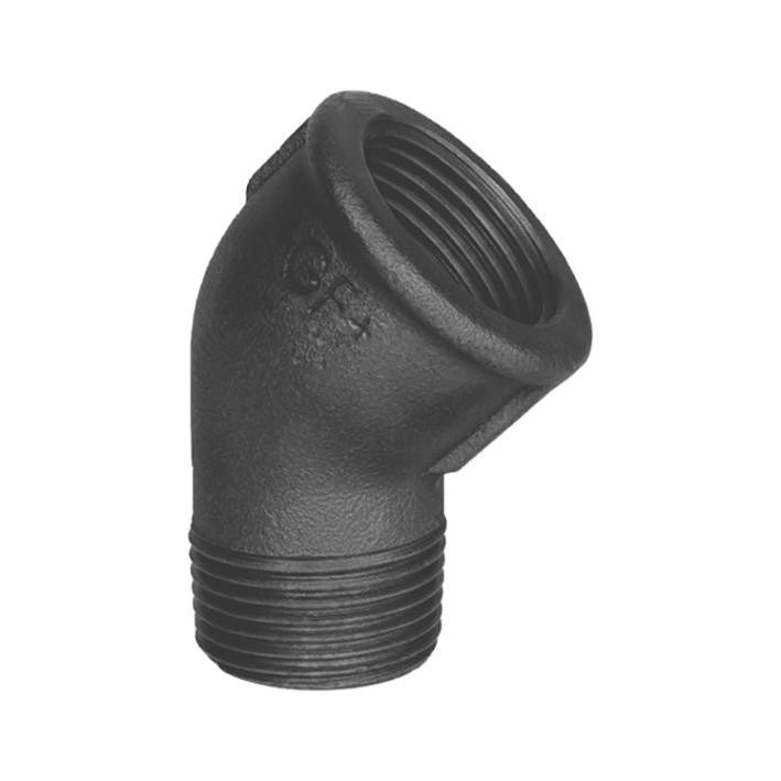 Fig. 121 - Winkel 45° - Temperguß - blank - 5/4 Zoll ( +GF+ )