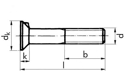 Senkschraube DIN 604 - 8.8 - blank - M20 X 50 - ohne Mutter