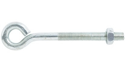 Spannschrauben mit Öse und Mutter, M6 x 150 Stahl verzinkt