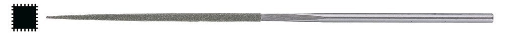 Diamant-Nadelfeile 140 mm D 126 vierkant