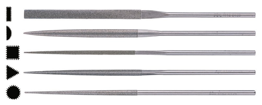 Diamant-Nadelfeile 140 mm D 126 halbrund