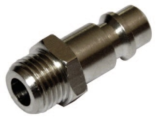 Stecknippel aus Stahl, mit Außengewinde: 1/4Zo
