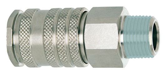 Euro-Stahlkupplung 1/4 Zoll AG
