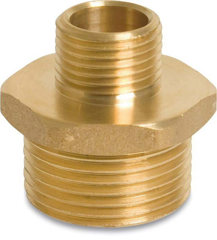 Fig. 245 - Doppelnippel - Messing - blank - 2 x 1 Zoll