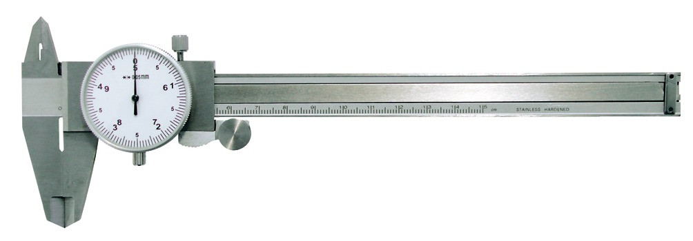 Präzisions-Uhrenschiebelehre, Messbereich 200 x 50 mm, Ablesung 0,02 mm