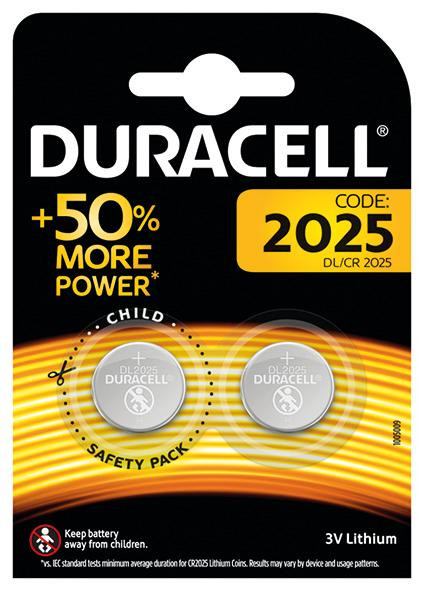 Knopfzelle Lithium 3 Volt CR 2025 2St/Pak