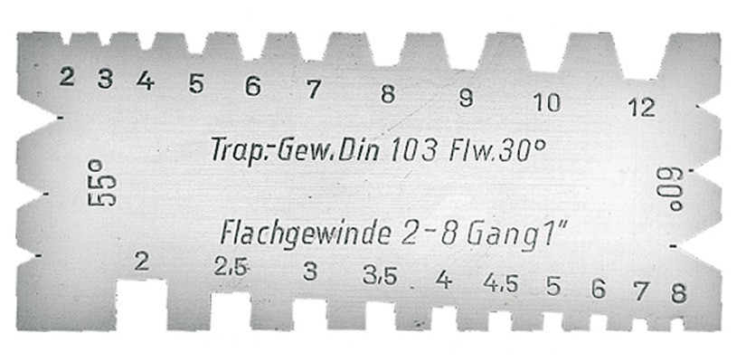 Kombinierte Dreh- Gewindestahllehre für Spitz- und Trapezgewinde